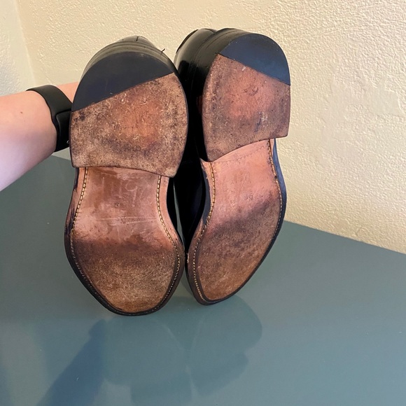 ALAN MCAFEE Men Oxfords Black Shoes Cap Toe 8 - Picture 7 of 8